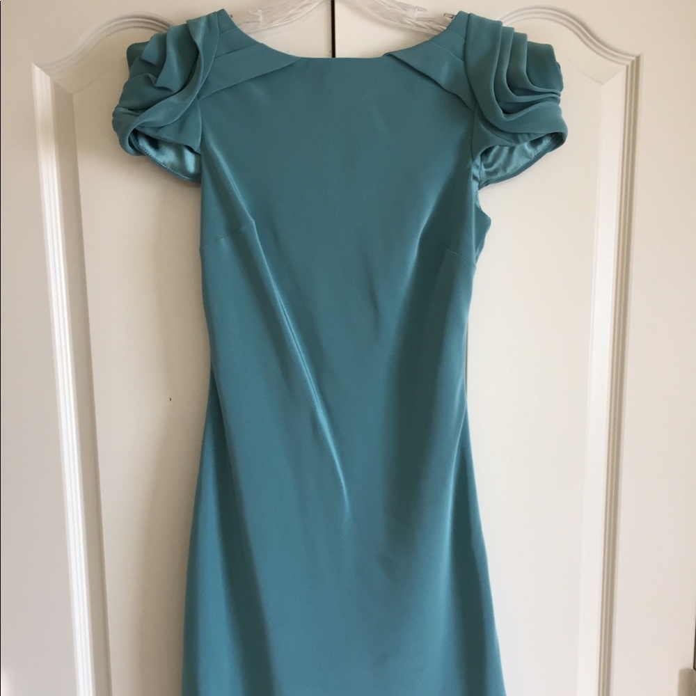 ABS Allen Schwartz teal cocktail dress